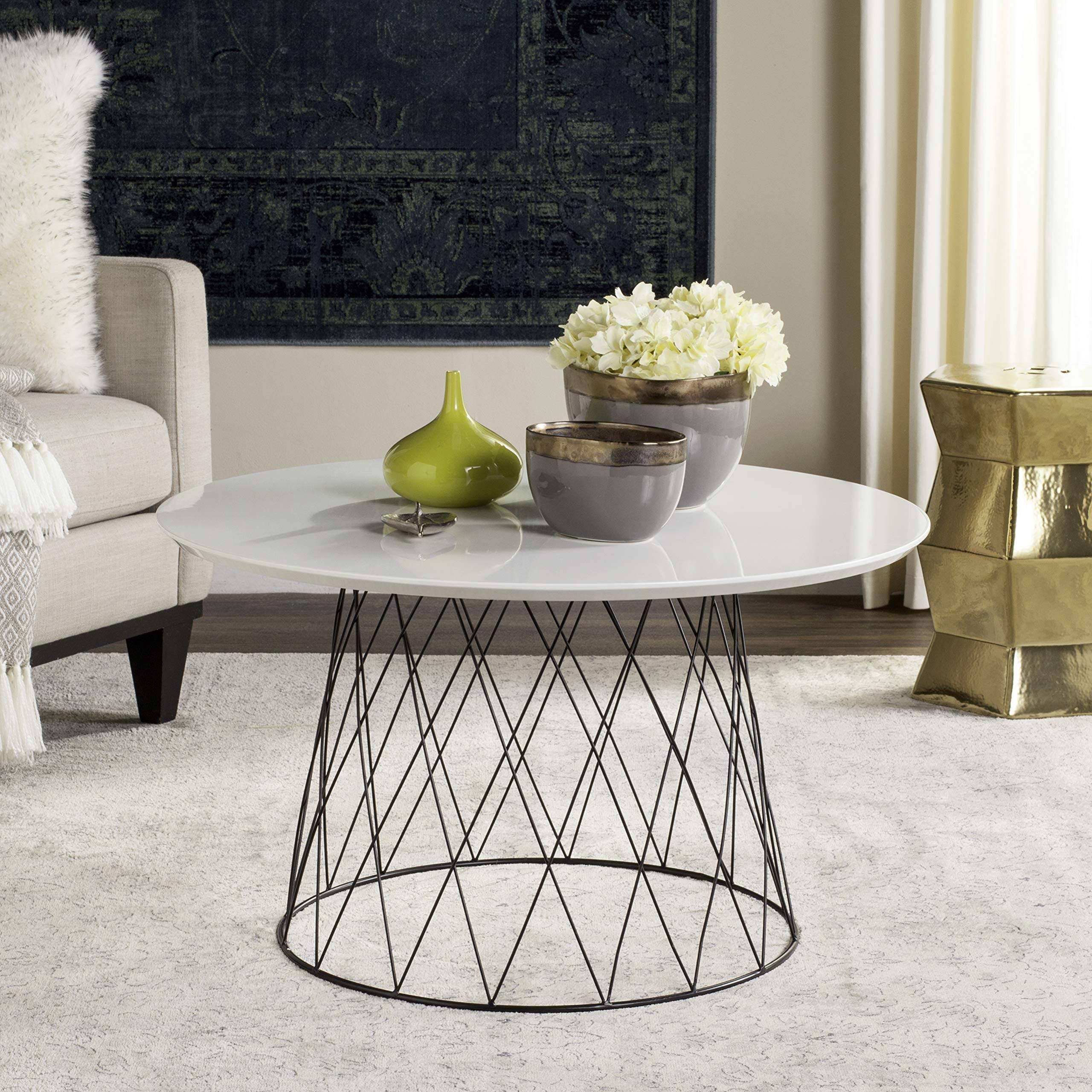 Safavieh Roe Retro Mid Century Lacquer Coffee Table - White