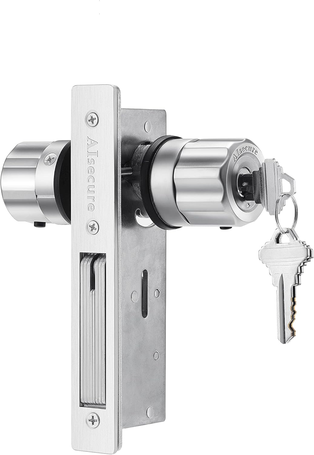 Twist-to-Lock Storefront Door Lock keyless by a Simple Twist with Anti-mislock Button,Mortise Lock,Swing deadbolt,Commercial Door Lock,Aluminum Frame Door Lock,deadbolt with Backset 1.1/8