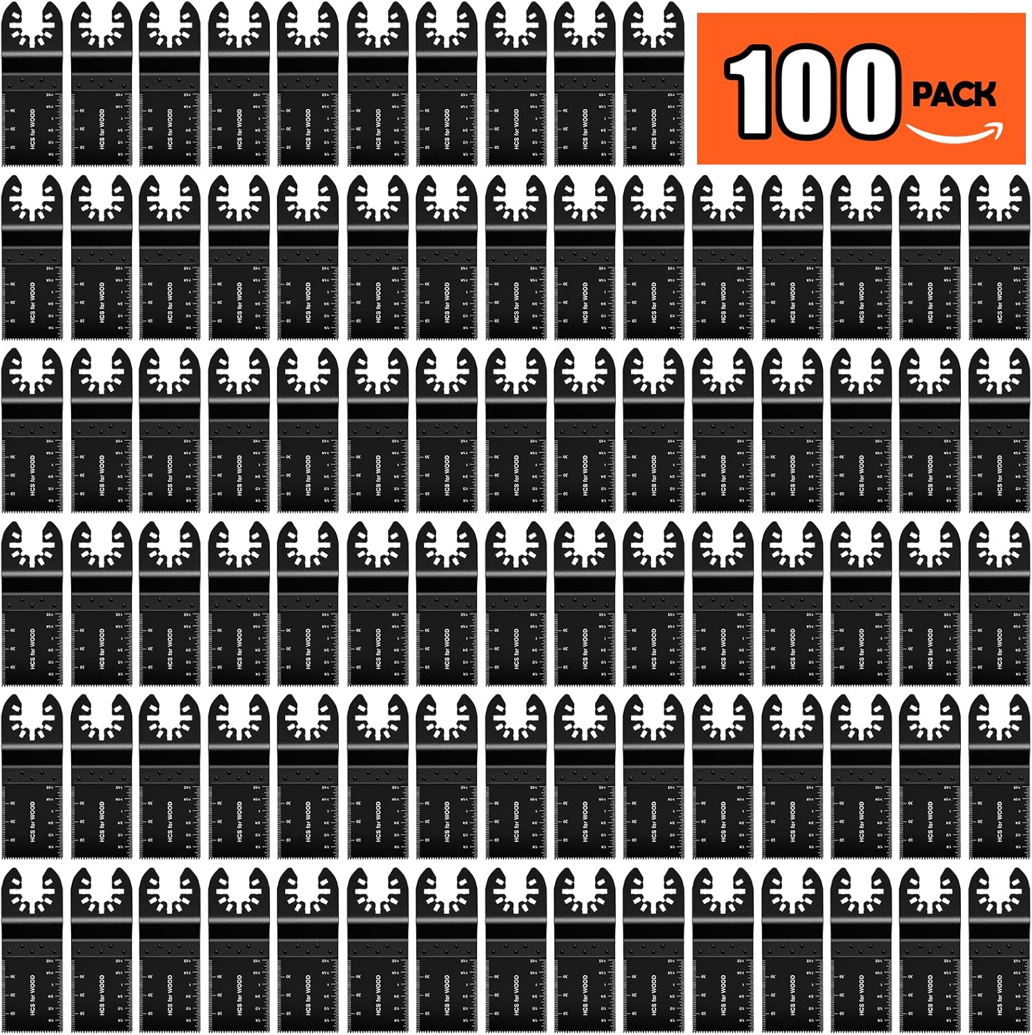 100x Oscillating Tool Blades, Royars Universal Multi Tool Blades Kits, Individual Packing Easy to Carry & Storage, 1-3/8