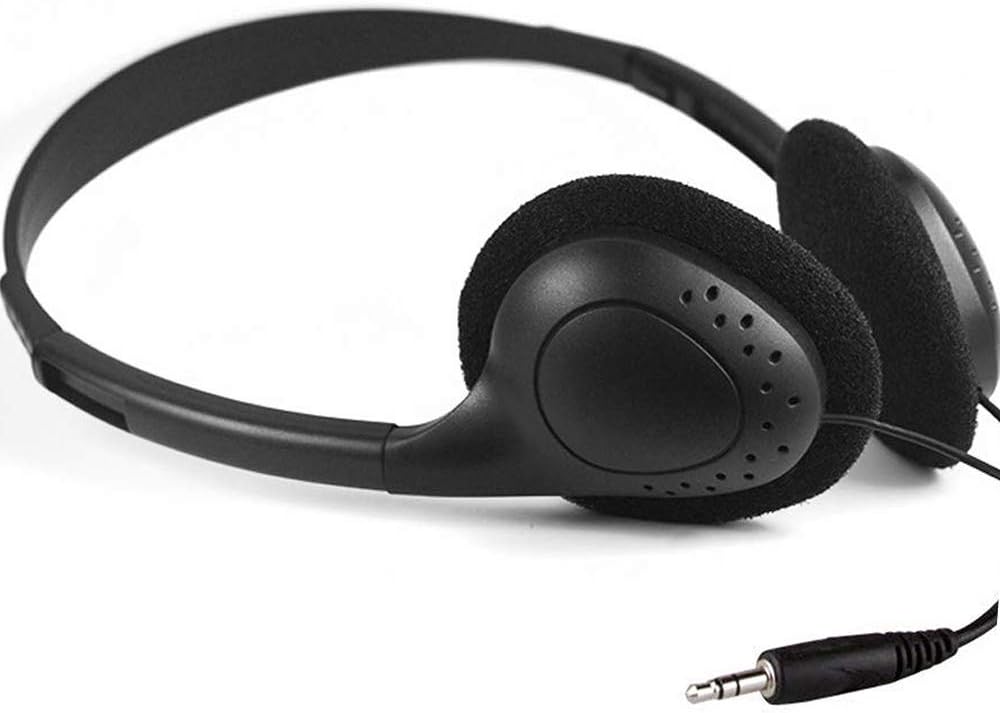 Kids Headphones Bulk 10 Pack for School Students Children Teen Boys Girls, HONGZAN Wholesale Disposable Headphones Classroom Earphones(Black)