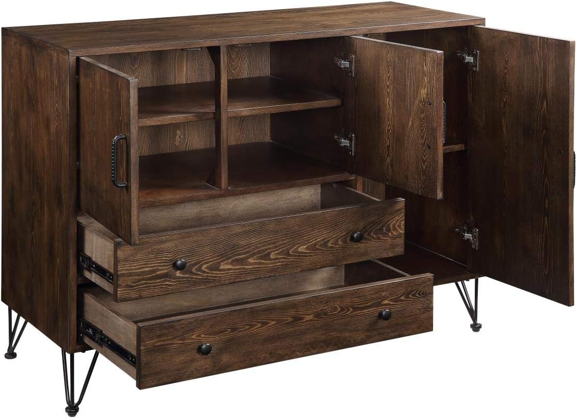 ACME Furniture Server, Walnut and Black