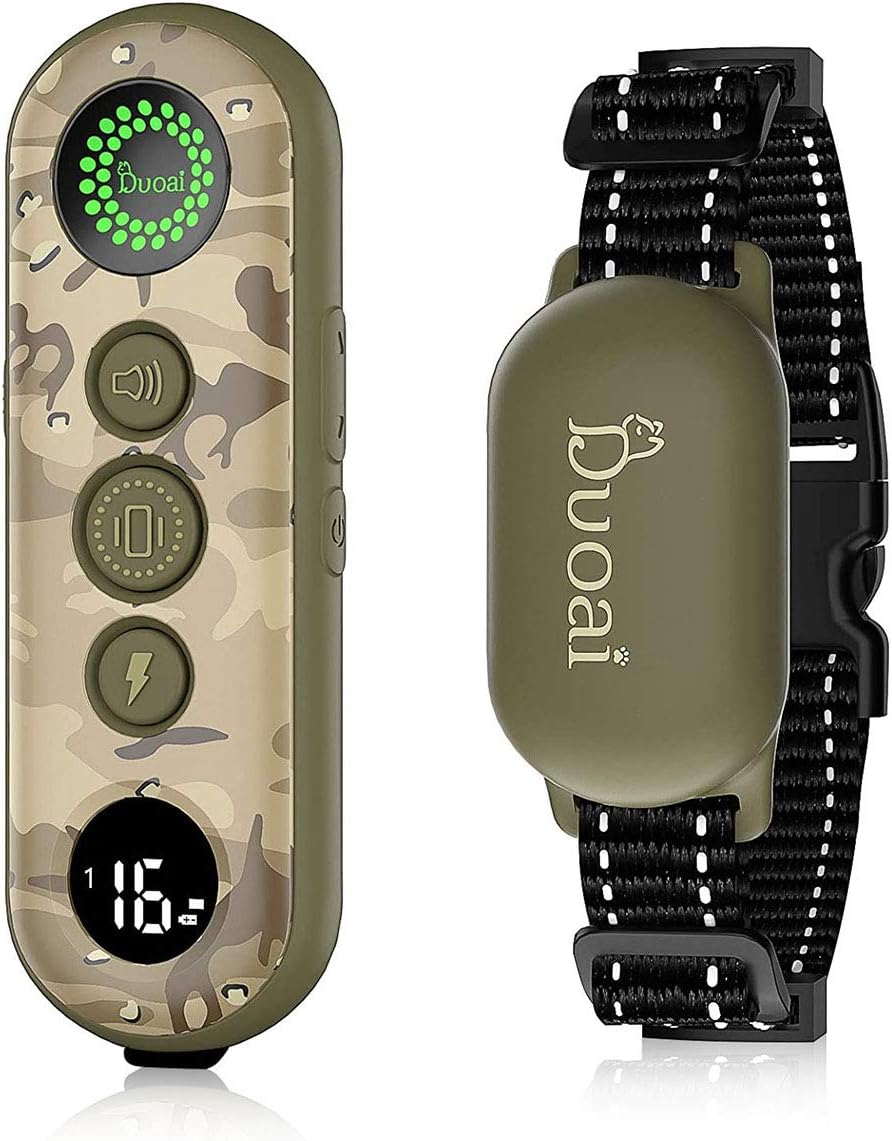 Dog Training Collar, Rechargeable Dog Shock Collar with Remote 3000Ft Ipx7 Waterproof E-Collars for Dog w/3 Safe Mode Beep Vibration and1-16 Shock Level for 8-100Lb Dogs Pack of 2