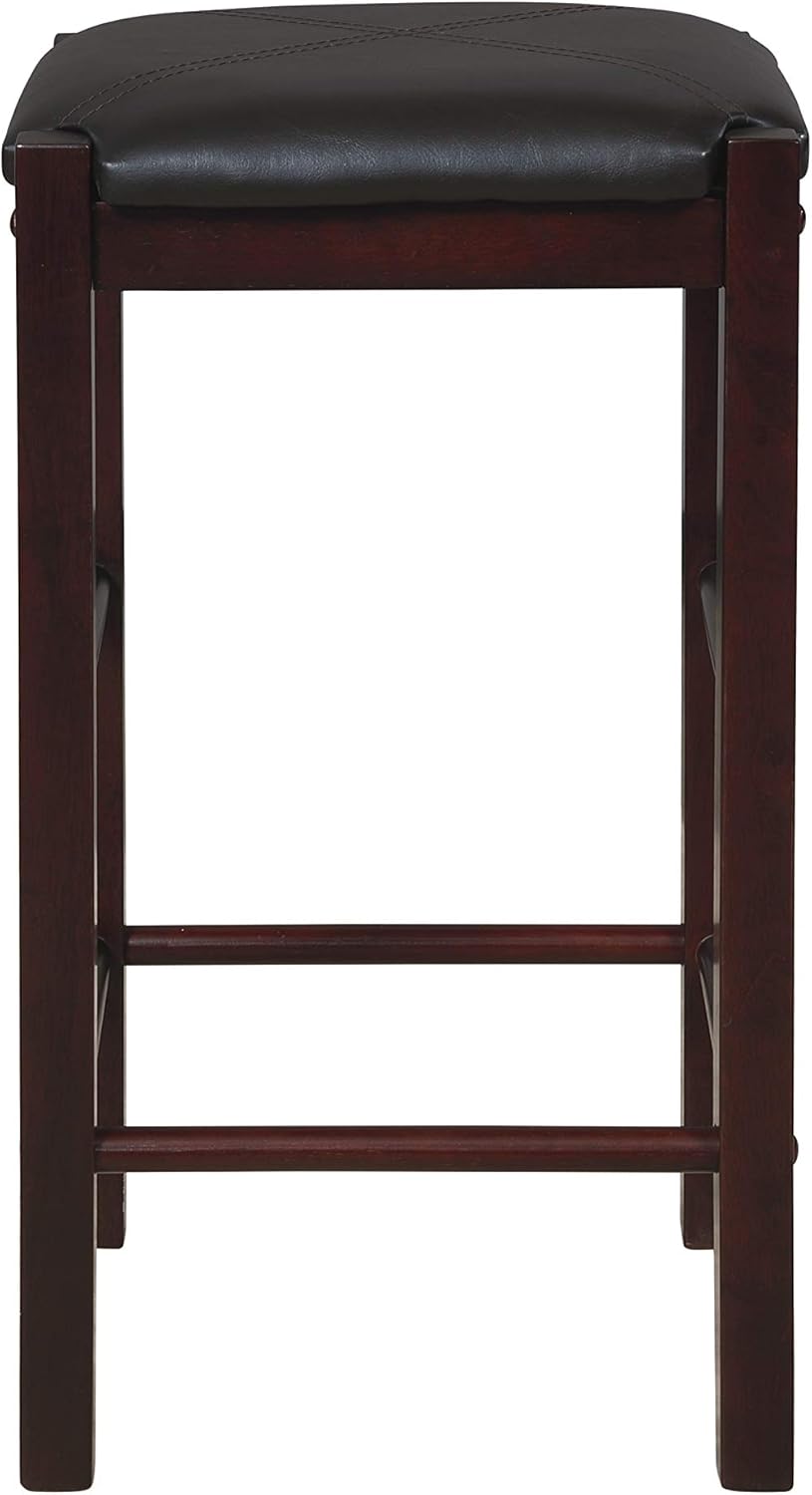 Linon Betsy Espresso Backless 25