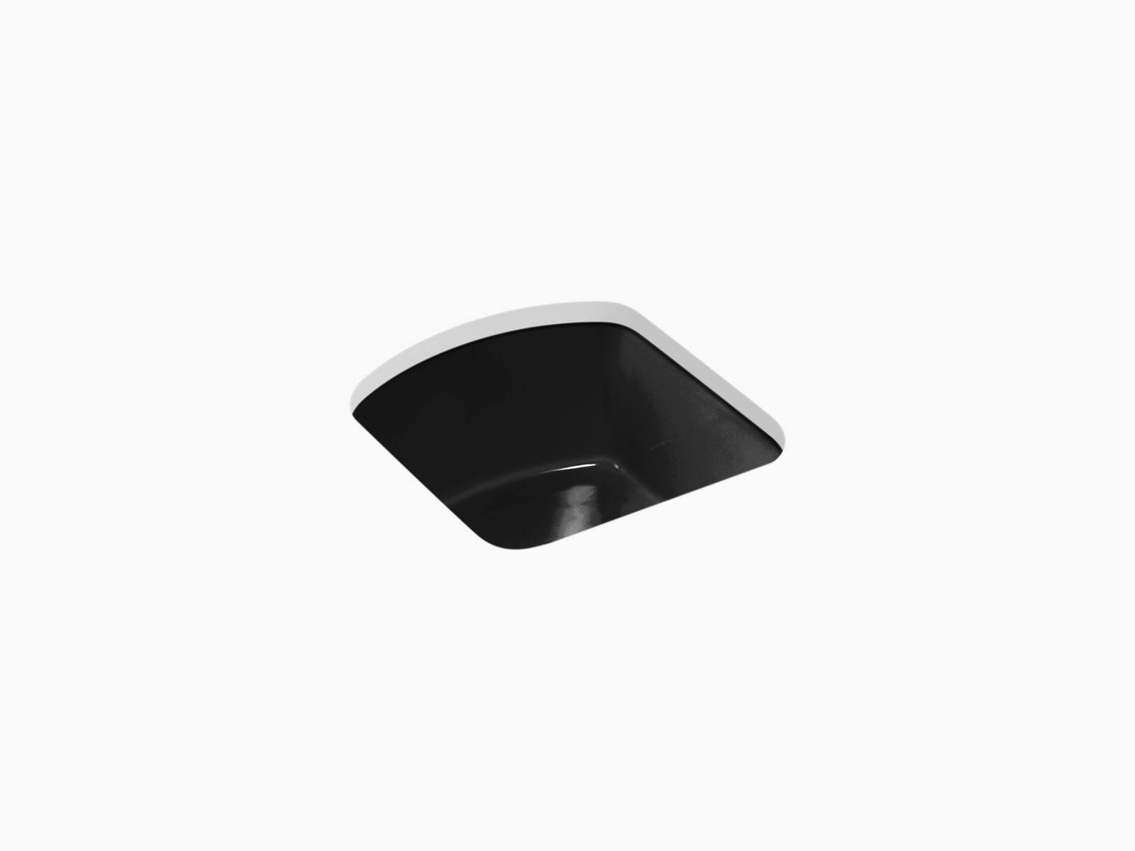 Kohler K-5848-7 Napa Bar Sink Black Black