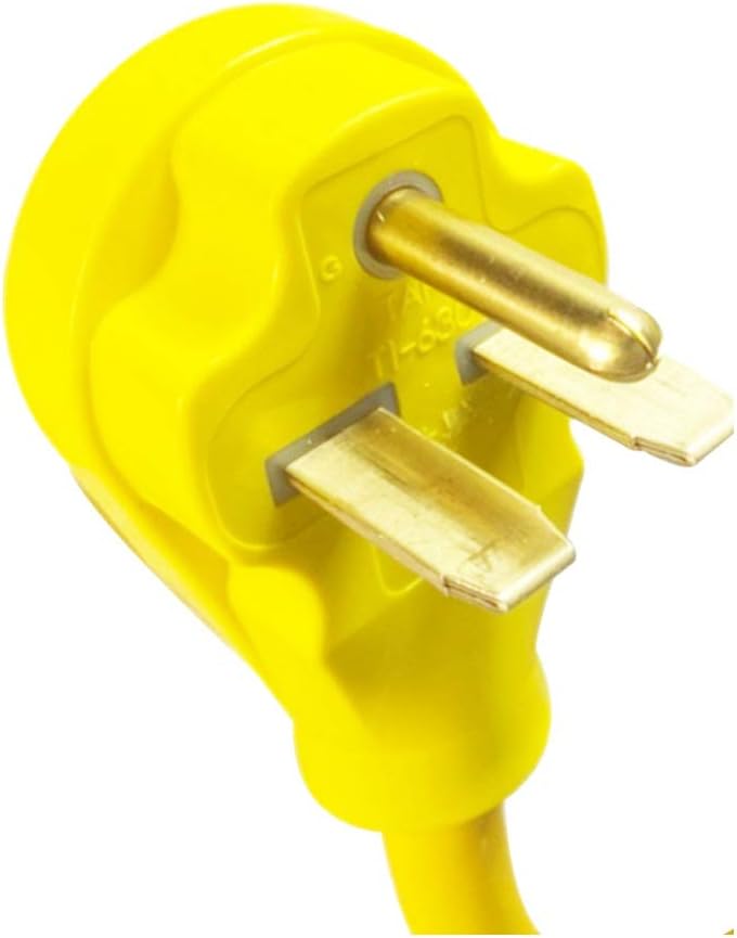 MARVINE CABLE Generator Cord Adapter from 30A Male NEMA 6-30P to 50A Female NEMA14-50R STW10/3 1.5FT Pack of 2