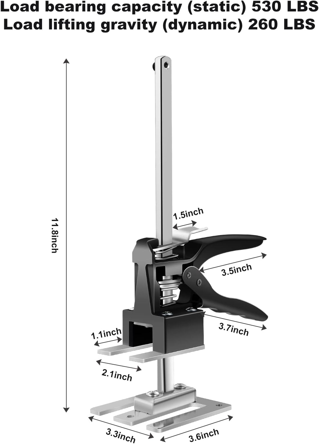 Labor Saving Arm Tool Jack-2 Packs，hand tool jack ，hand jack lift tool heavy duty,cabinet lifter，Multi-Functional Lifting Device,Wall Tile Height Adjuster Lifter，small jacks for lifting(HAOZIGEGE) Pack of 2