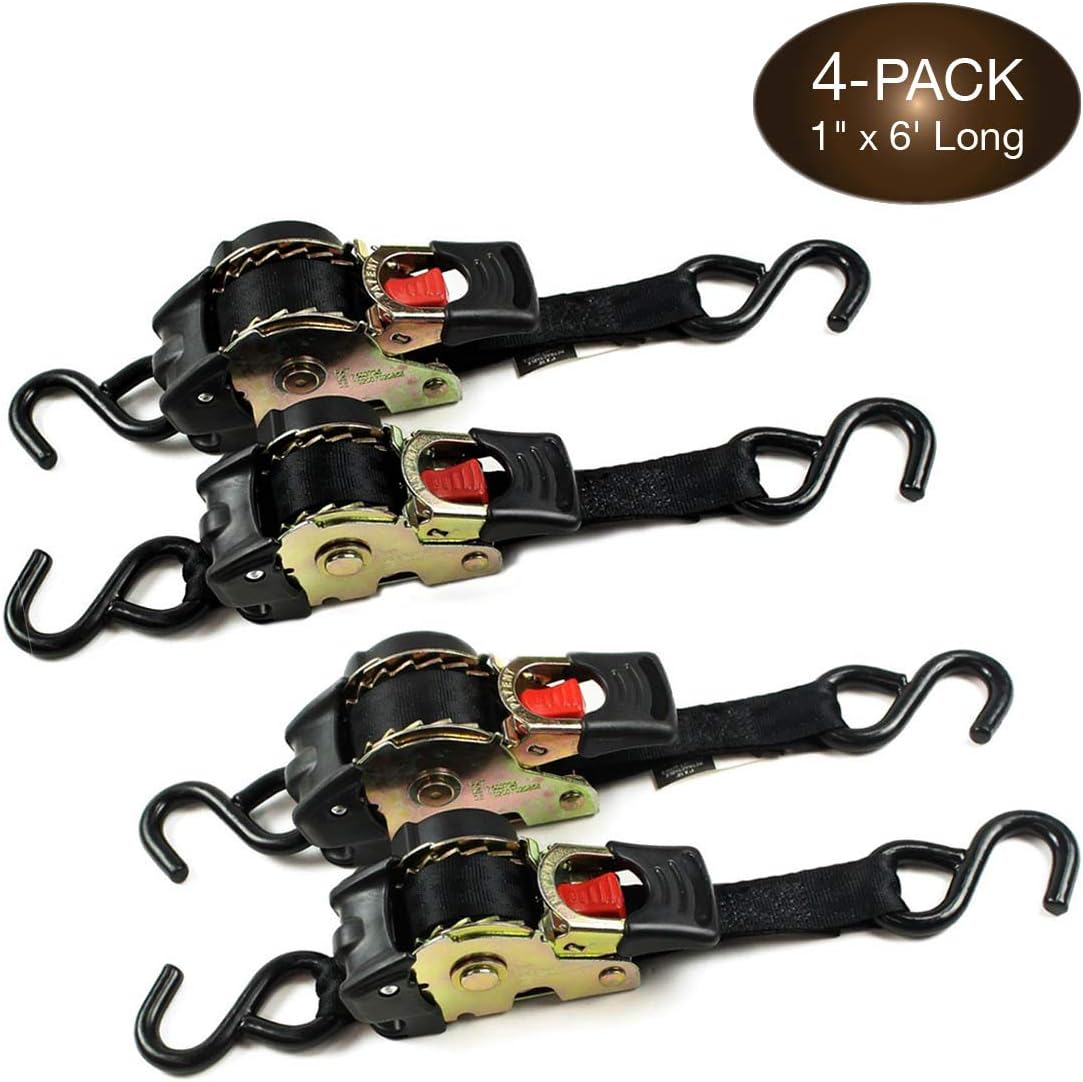 4 Auto Retract Ratchet Straps | 1
