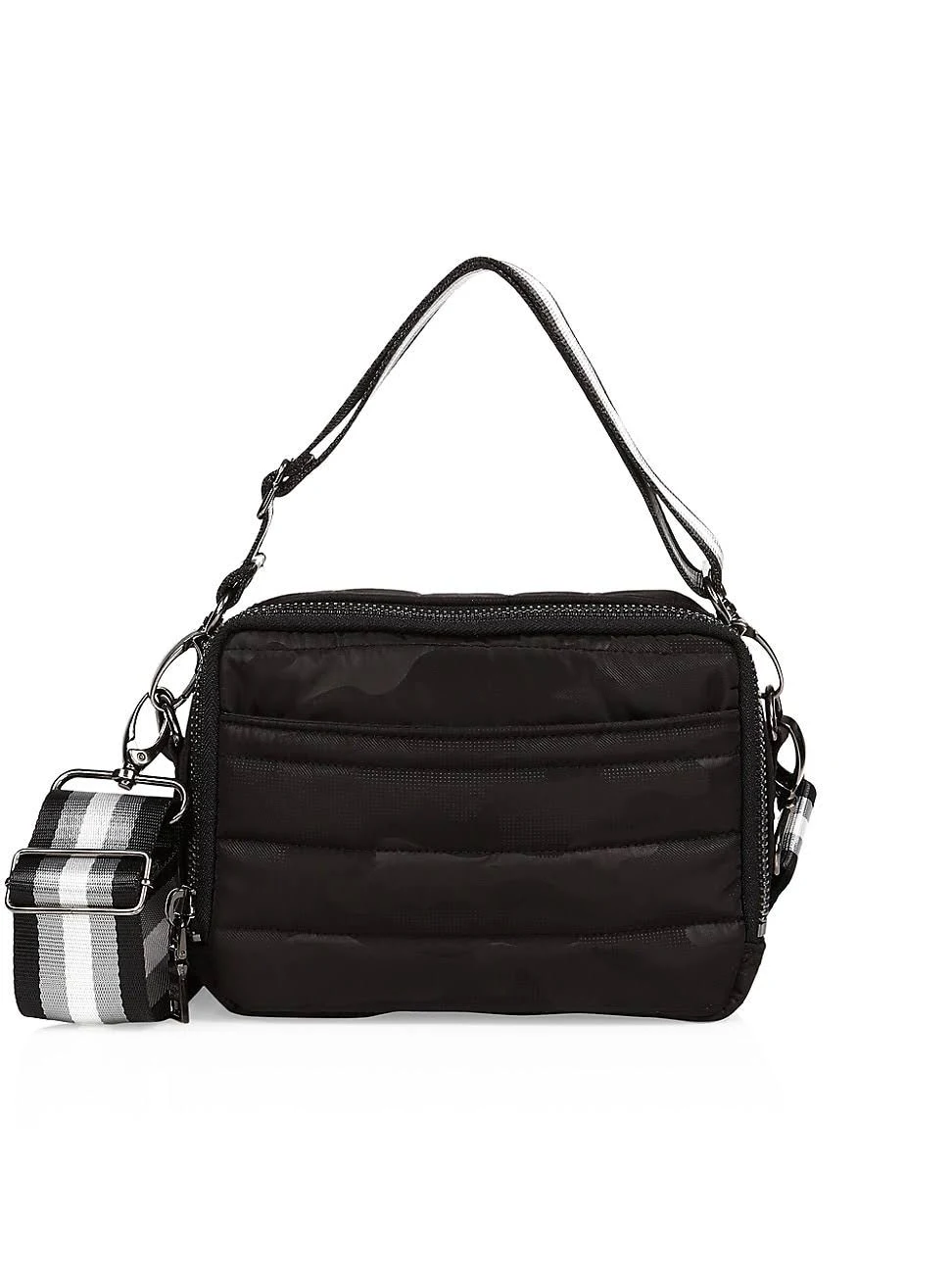 Think Royln Diva Double Zip Bag in Black Camo