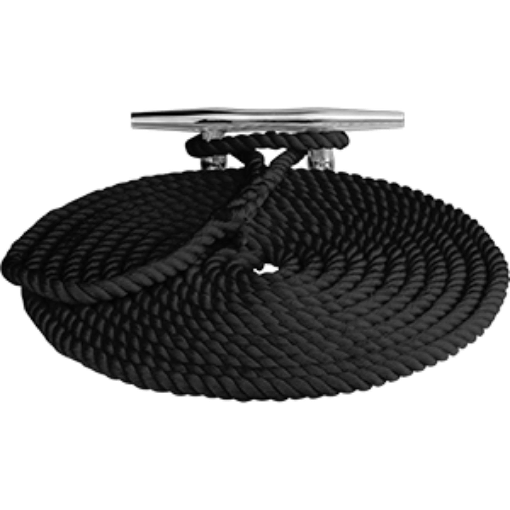Sea-Dog 301116050BK-1 Twisted Nylon Dock Line - 5/8x22 x 50& Black