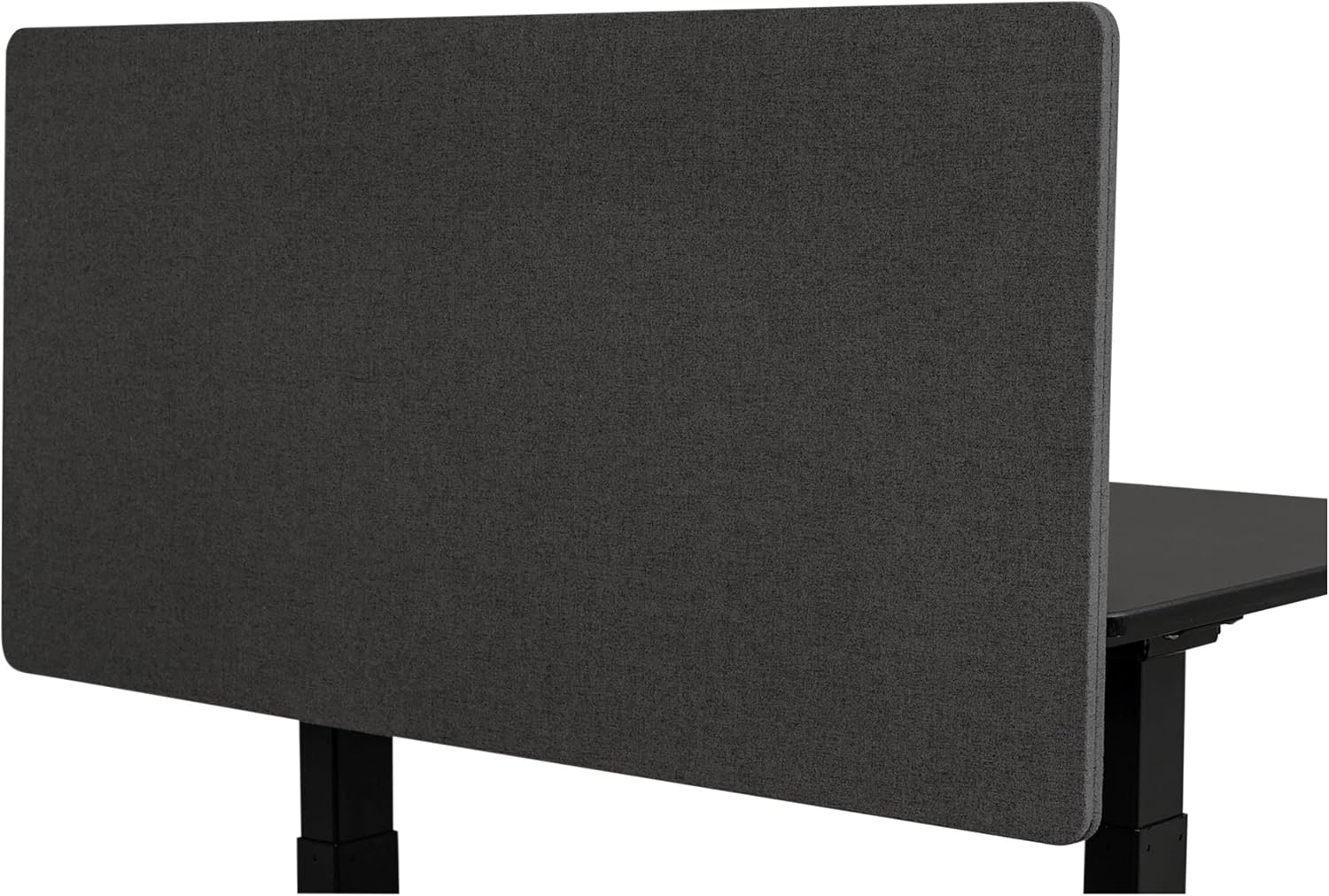 Stand Up Desk Store ReFocus Clamp-on Acoustic Desk Divider Privacy Panel That Reduces Noise and Visual Distractions (Ash Gray, 59