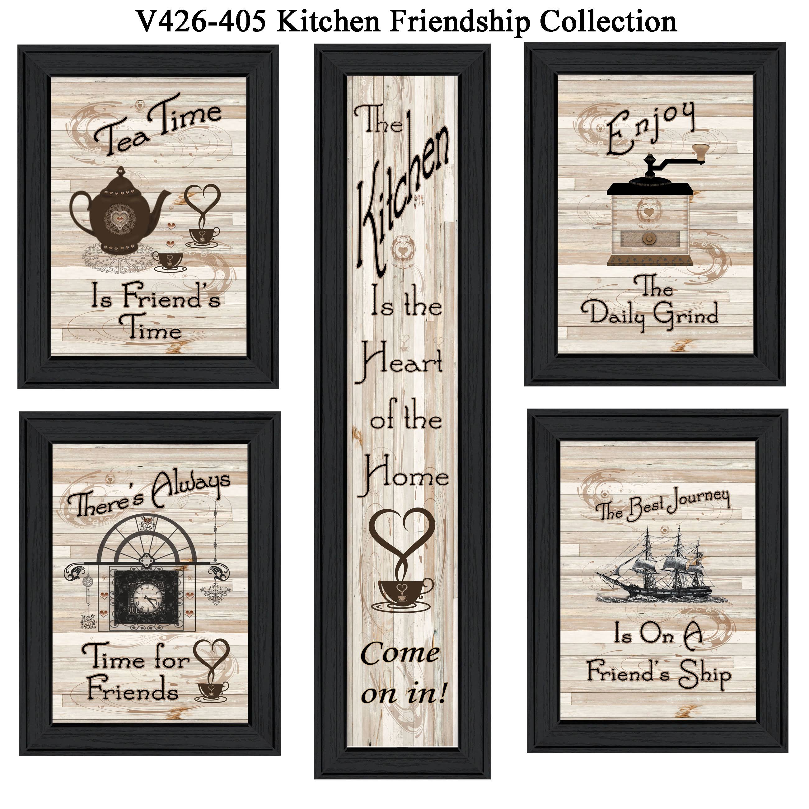 Kitchen Friendship Collection 5-Piece Vignette, Black Frame