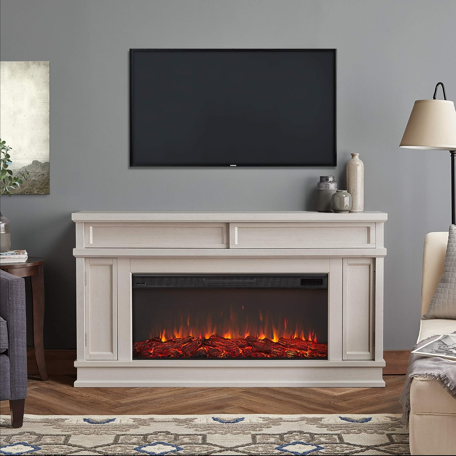 Real Flame Torrey Electric Fireplace, Dark Walnut