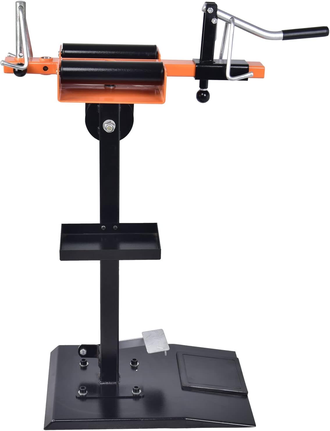 PONO Portable Manual Tire Spreader Tool, Motorcycle Tire Changer with Attached Tool Tray, Tilting Swivel, PN013