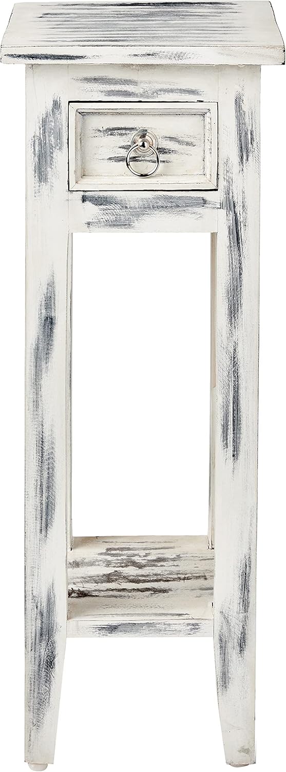 Sterling Sutter Mahogany End Table with Drawer, 27-Inch, Natural Pack of 2