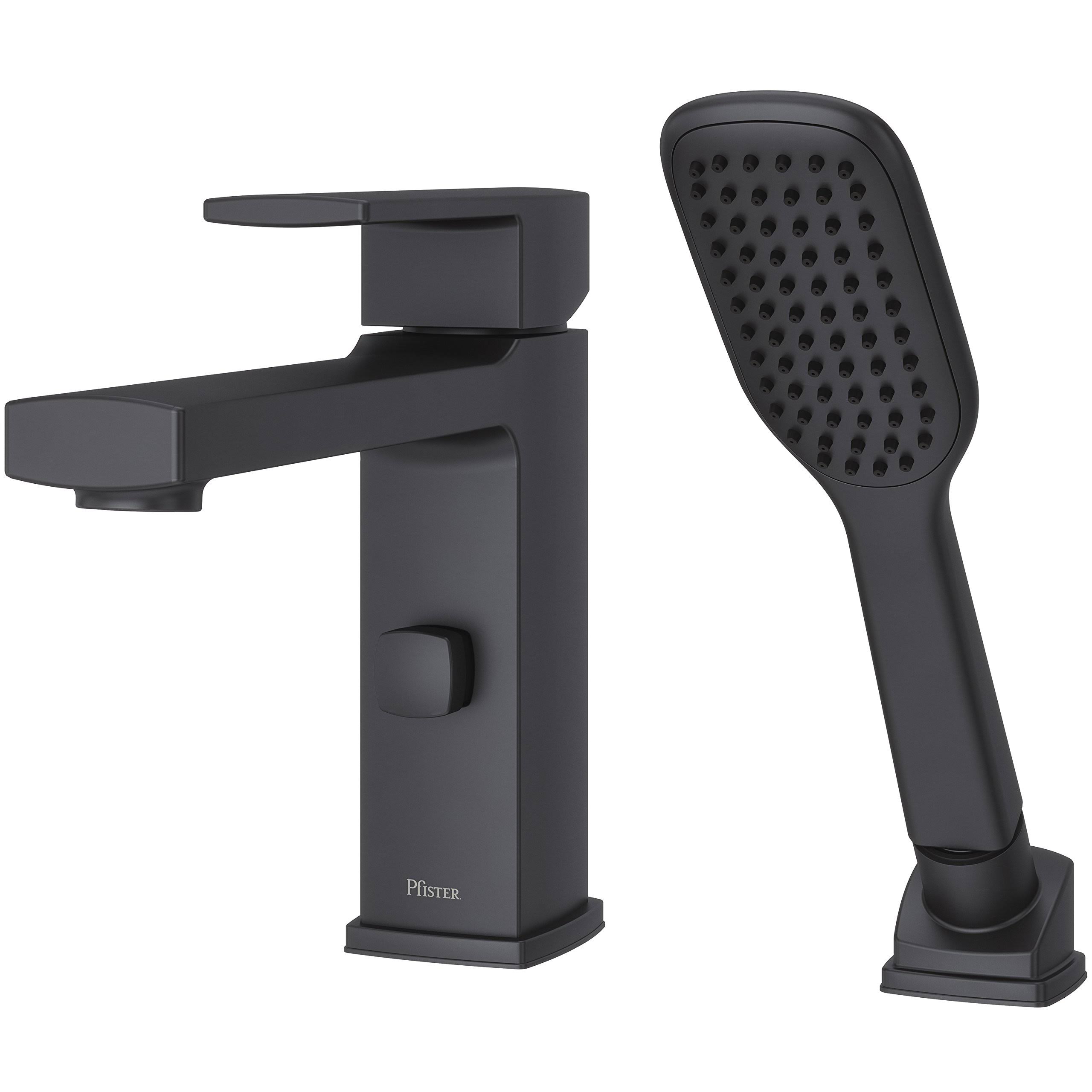 Pfister Deckard Single Handle Roman Tub Faucet in Matte Black RT6-2DAB