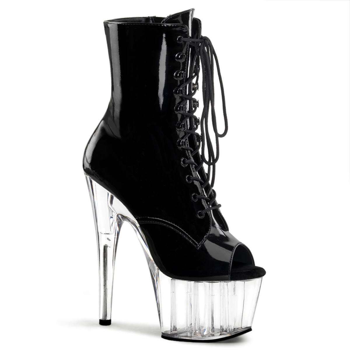 Pleaser - ADORE-1021 9 / Black Patent/Clear