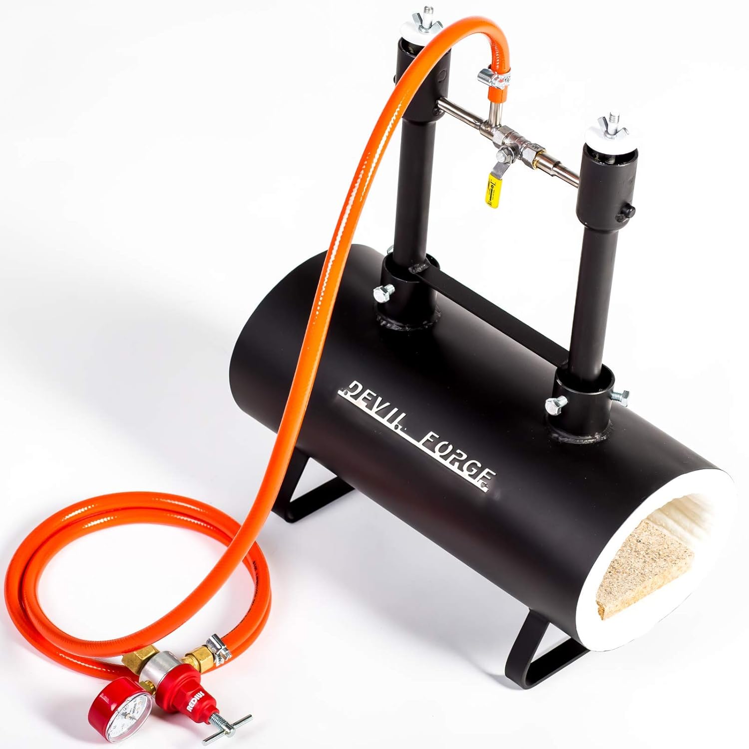 Gas Propane Forge - DFSW2 | with 2 DFP (80,000 BTU) Burners | Knife Making Farrier Blacksmith | Burners with Gas Ball Valve (Use 1 or 2 Burners)