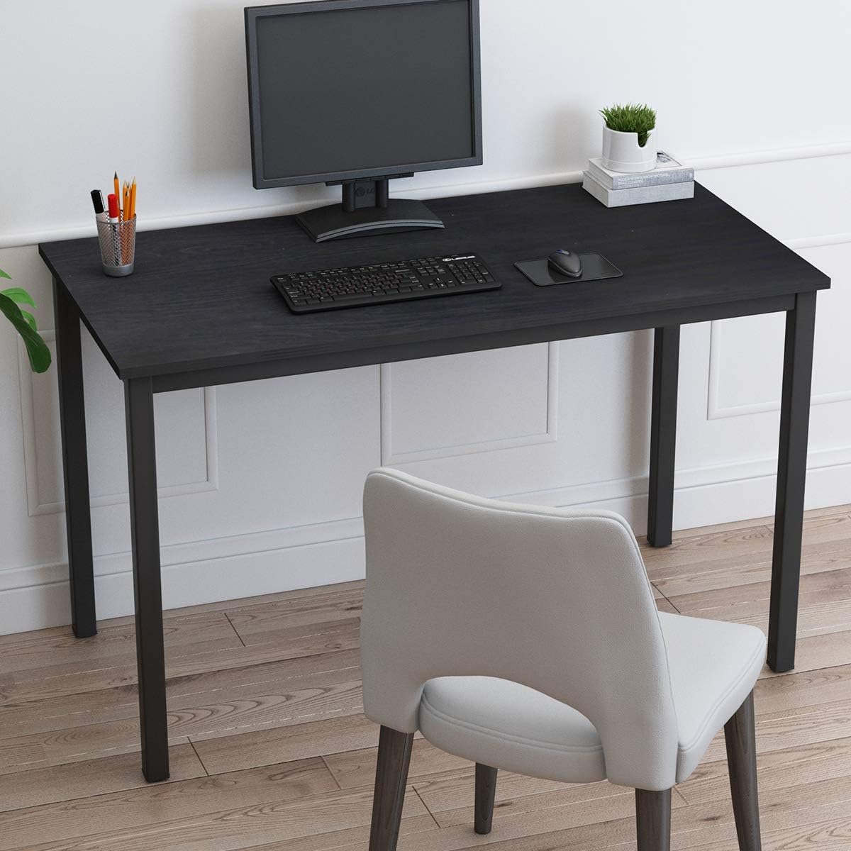 SogesHome Computer Desk 55 inches Large Desk Writing Desk with BIFMA Certification Workstation Office Desk, NSDUS-GCP2AC3-140BK