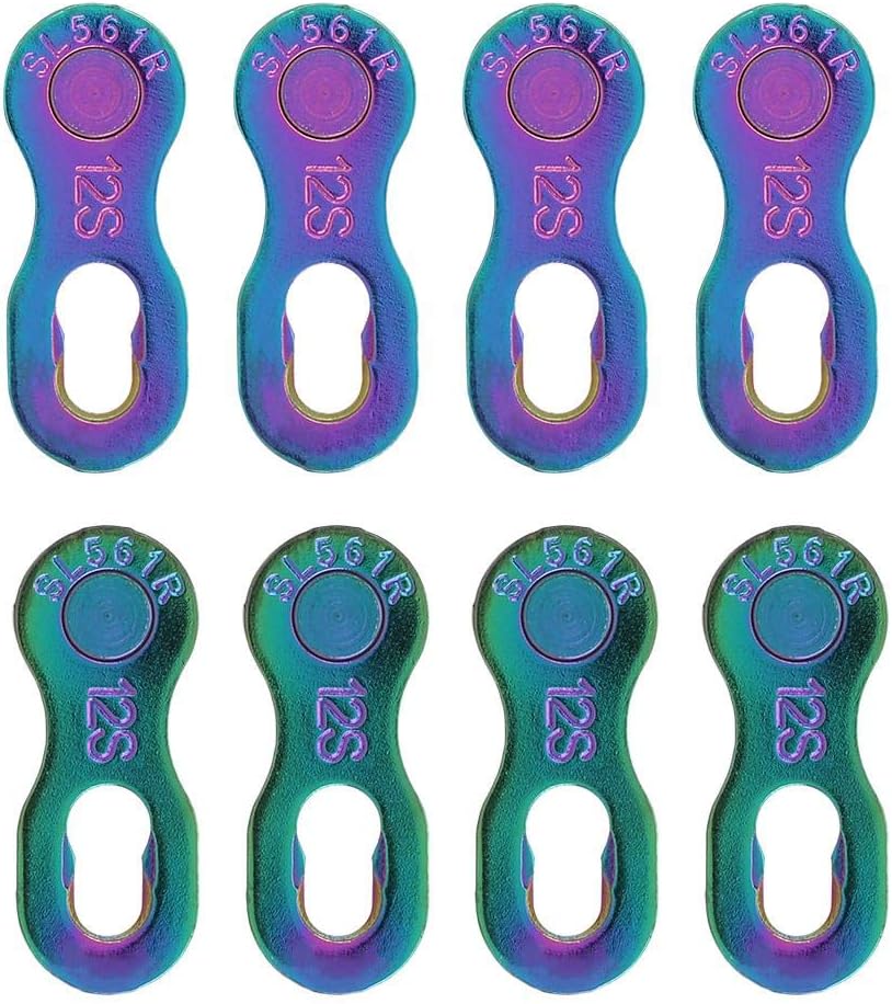 RiToEasysports 4Pair Bicycle Chain Connector,Steel 12 Speed Chain Missing Link Connector Parts Cycling Accessory for Mountain Bike and Road Bike Chain Pack of 2