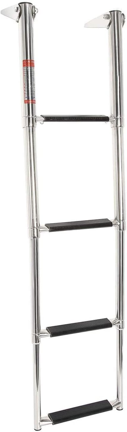 HYDDNice 4 Step Telescoping Swim Marine Boat Ladder Stainless with Built in Handle Pack of 2