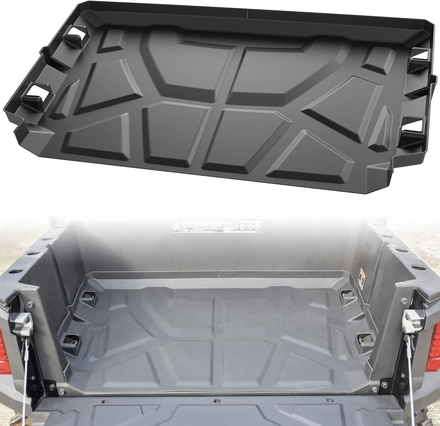 SAUTVS Rubber Bed Mat Liner for General 1000, TPE Rear Cargo Bed Mat All Weather Protector Slush Liner for Polaris General 1000 / General 4 1000 2016-2021 Accessories (Replace #2881933)