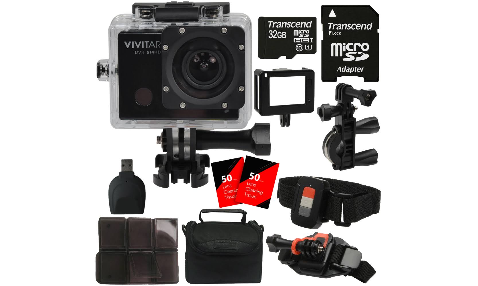 Vivitar DVR914HD 1440p Wi-Fi Waterproof Action Video Camera Camcorder