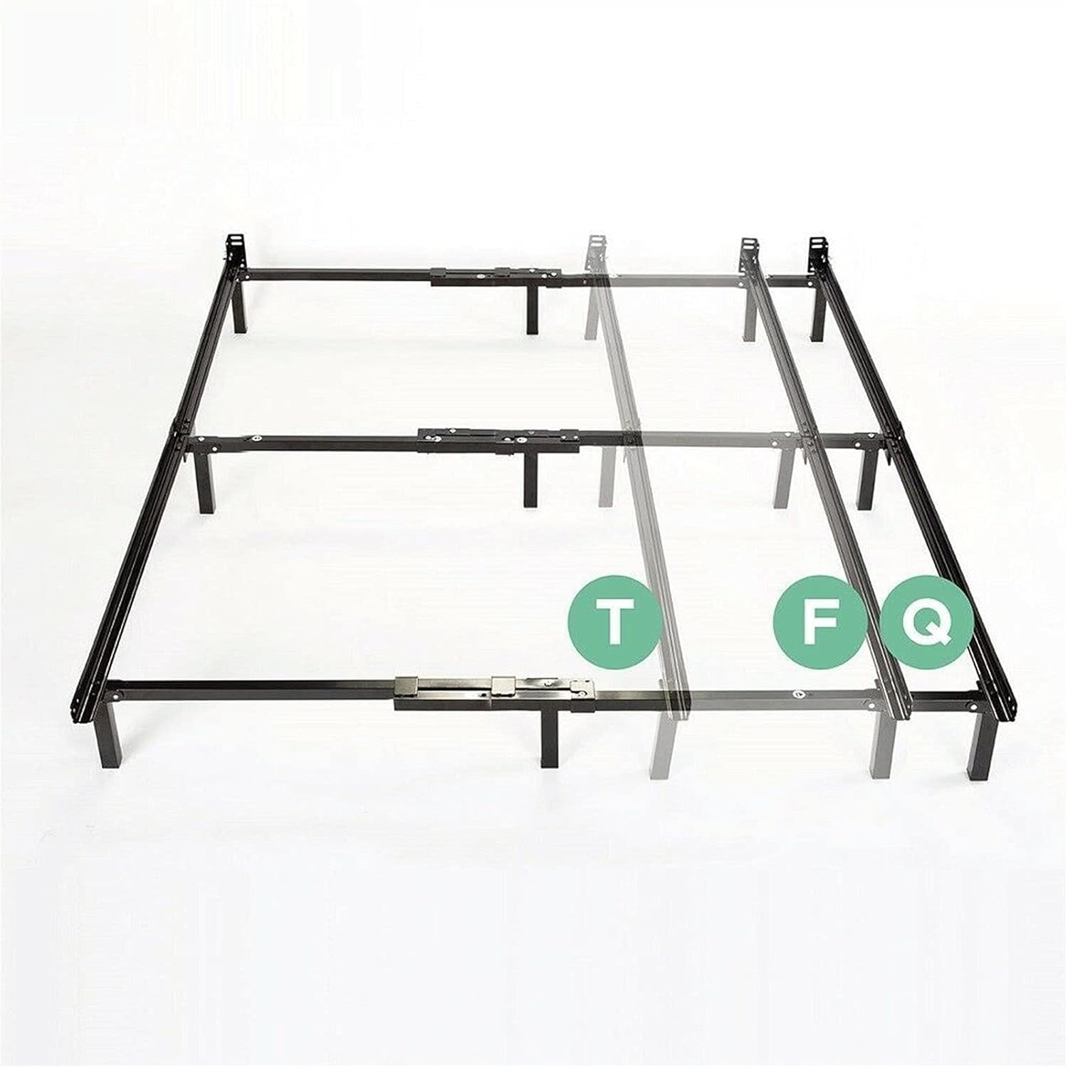 GXK Adjustable Metal Bedframe Black