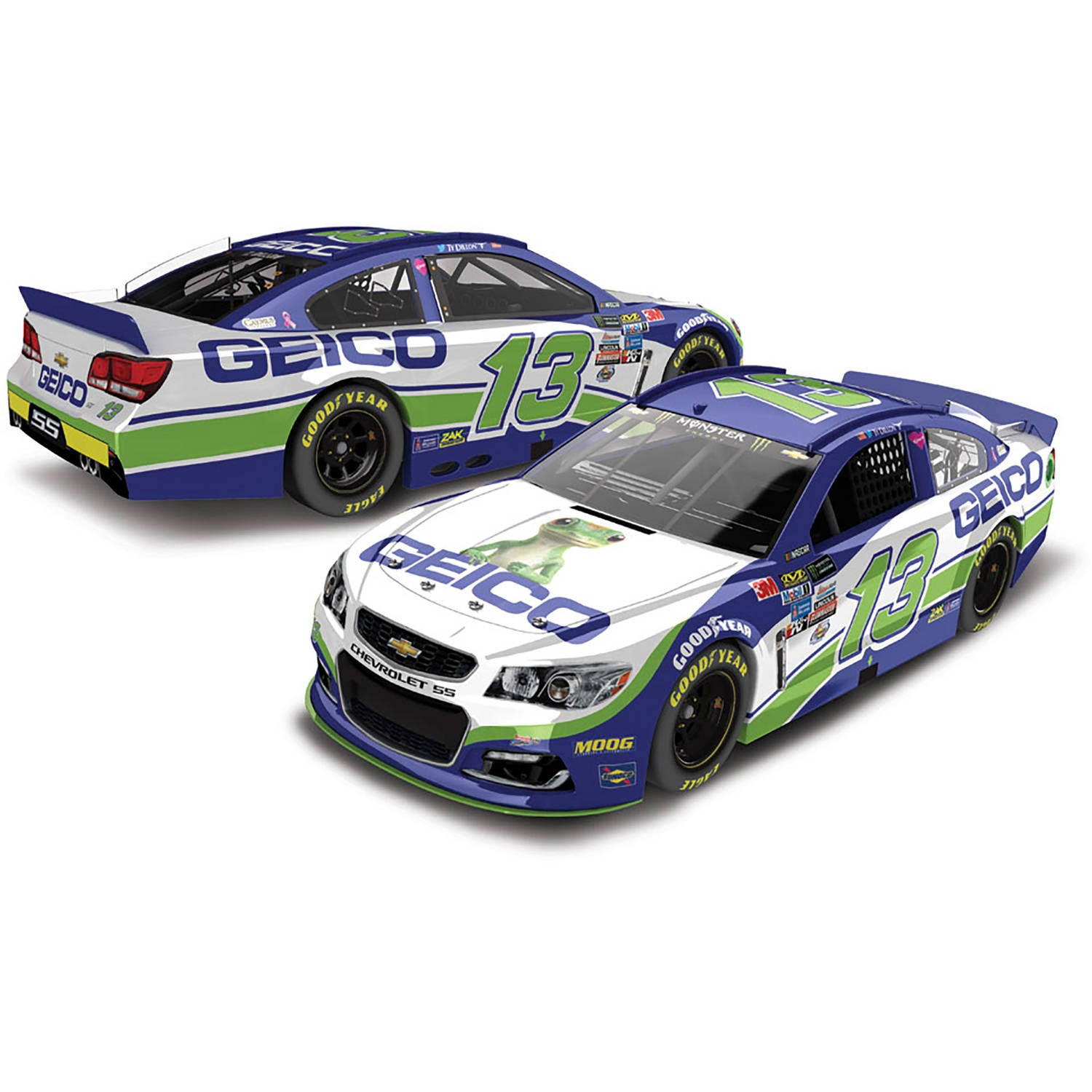 Action Racing Ty Dillon 2017 #13 Geico 1:24 Monster Energy Nascar Cup Series Die-Cast Chevrolet SS