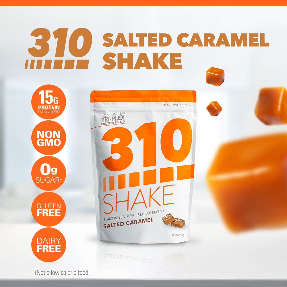 Plant Protein Powder and Meal Replacement Shake | 310 Shakes are Gluten, Dairy and Soy Free Protein and 0g of Sugar | Keto and Paleo Friendly (Salted Caramel, 28 Servings) Pack of 2