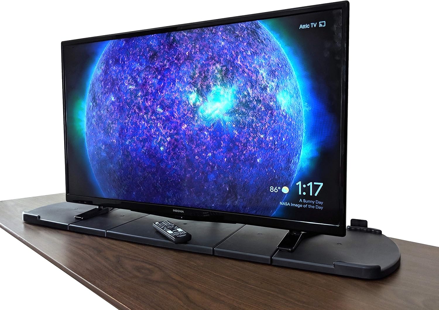 LapWorks 4K TV Swivel - Compatible with Two-Leg TV's, Expands to fit 40, 50, 60, 70+ inch and Larger TV's - Quality Engineered, Pack of 2