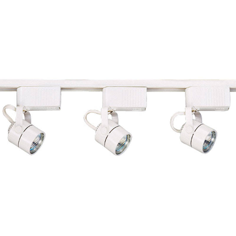 Elco Lighting ET567B Low Voltage Track Builder&s Kit with 3 Cylinder Fixtures