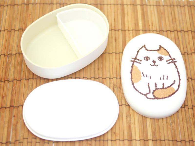 Oval Cat Bento Box | Kamatte Black
