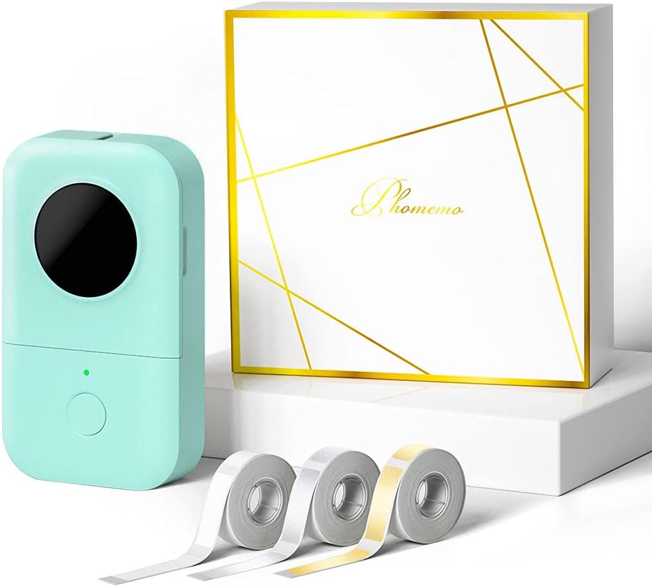 Label Maker Phomemo D30 -with 3 Adhesive Label Thermal Paper Bluetooth Label Maker Thermal Label Printer Paper Mini Easy to Use (USB Rechargeable)-Pink Pack of 2