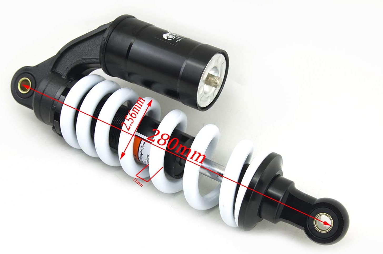 XINTAI Forever universal 280mm Motorcycle Air Shocks Absorber Fit for ATV Go Kart Quad Dirt Sport Bikes(Blue/Black,1 Pair)