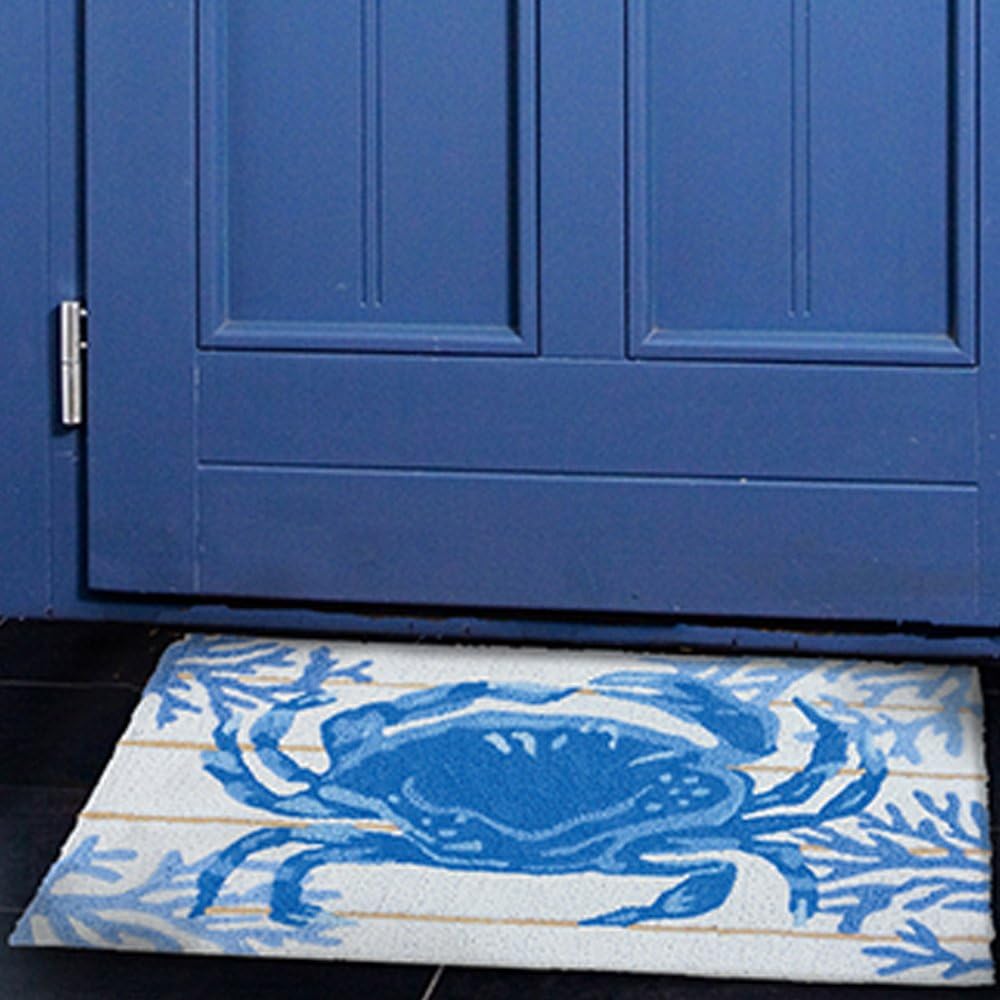 Jellybean Indigo Crab Accent Rug 20 x 30 inches