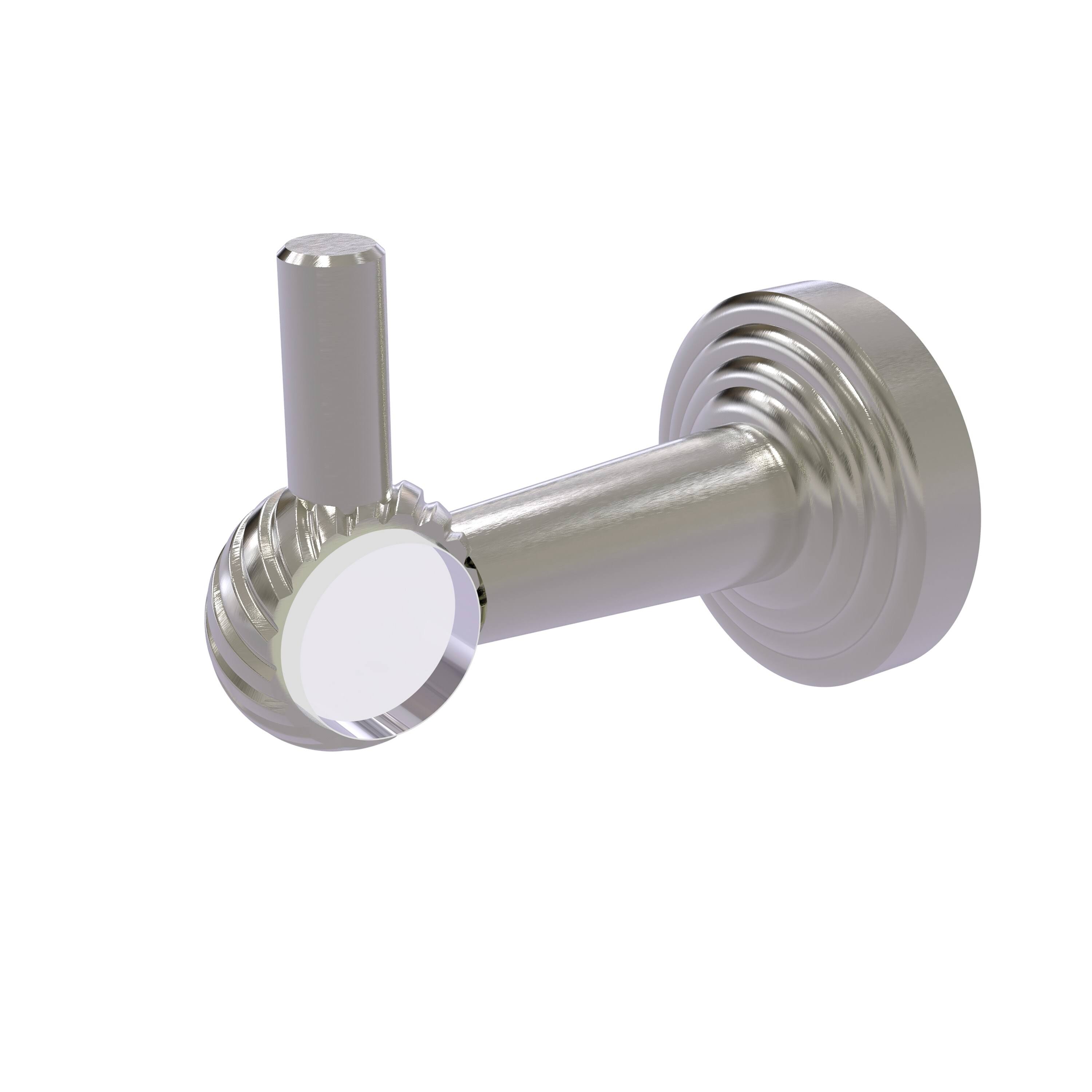 Allied Brass PB-20T-SCH Pacific Beach Collection Robe Hook with Twisted Accents Satin Chrome