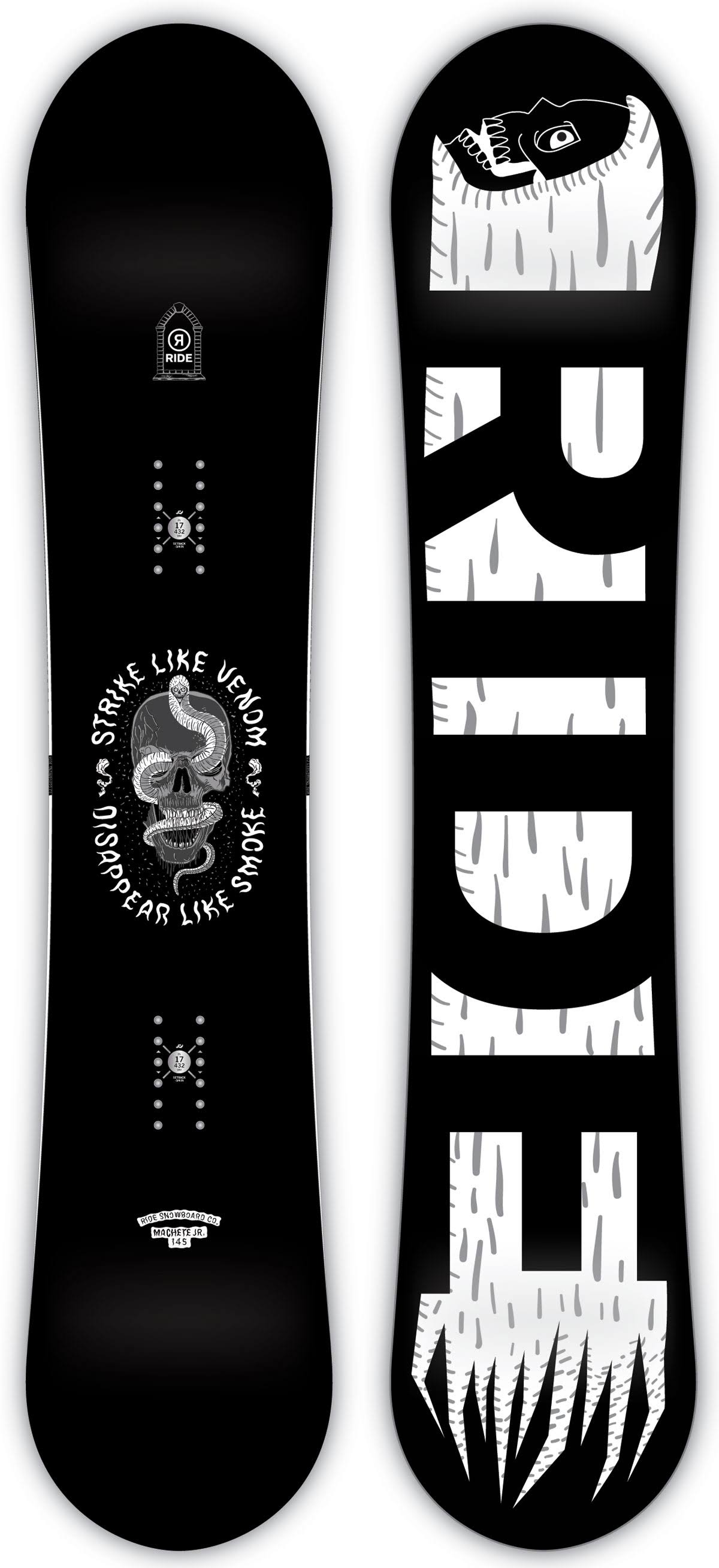 Ride Machete Jr Snowboard 2019 Black White