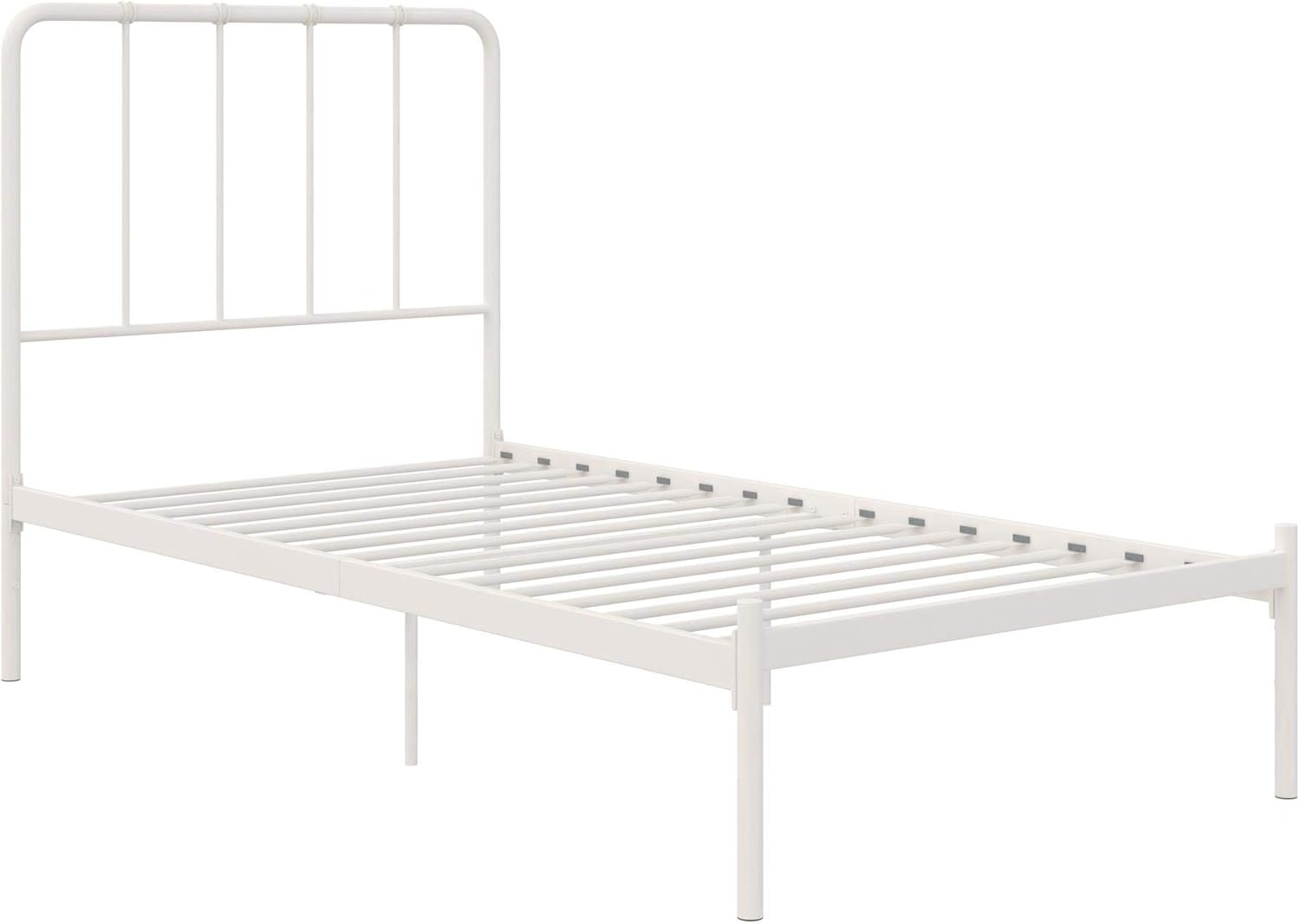 LikeHome Aaron Full Size Daybed and Twin Size Trundle Metal Bed Frame, Small Space Living, White
