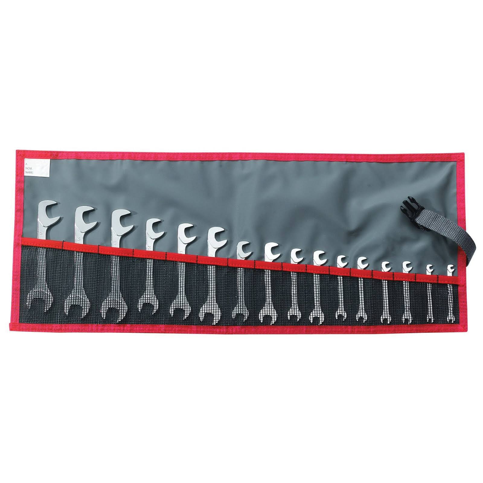 Facom FM-34.JL16T Open End Wrench Set, 16 Pieces, Satin