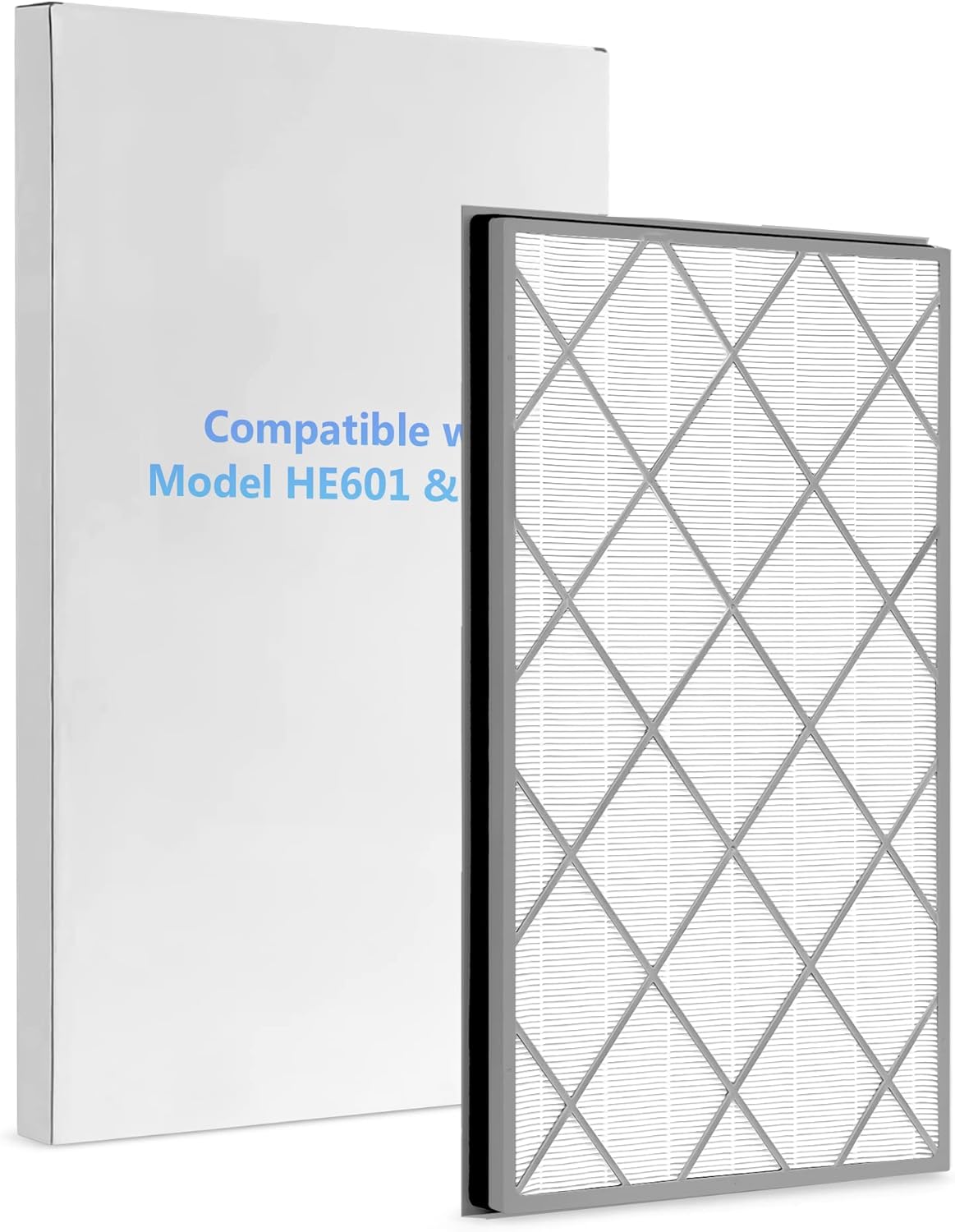 KGC HE601 HEPA Filter Replacement Compatible with Shark HE601 HE602 Filter 6 Fan Models,Filter Replacement for Model HE6FKPET Filter Pack of 2