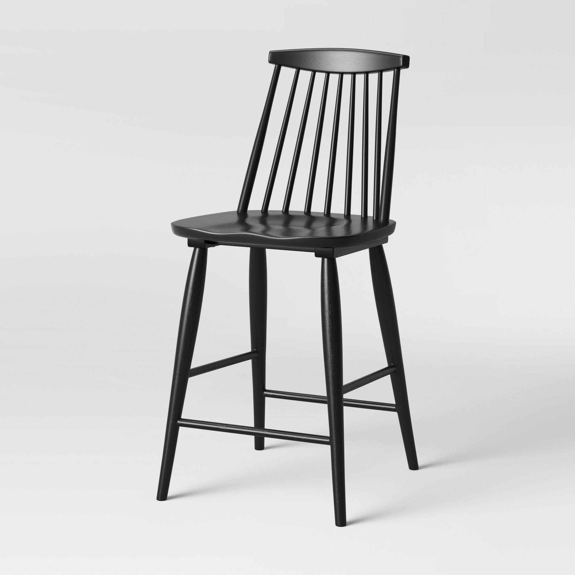 Harwich High Back Windsor Counter Height Barstool Black - Threshold