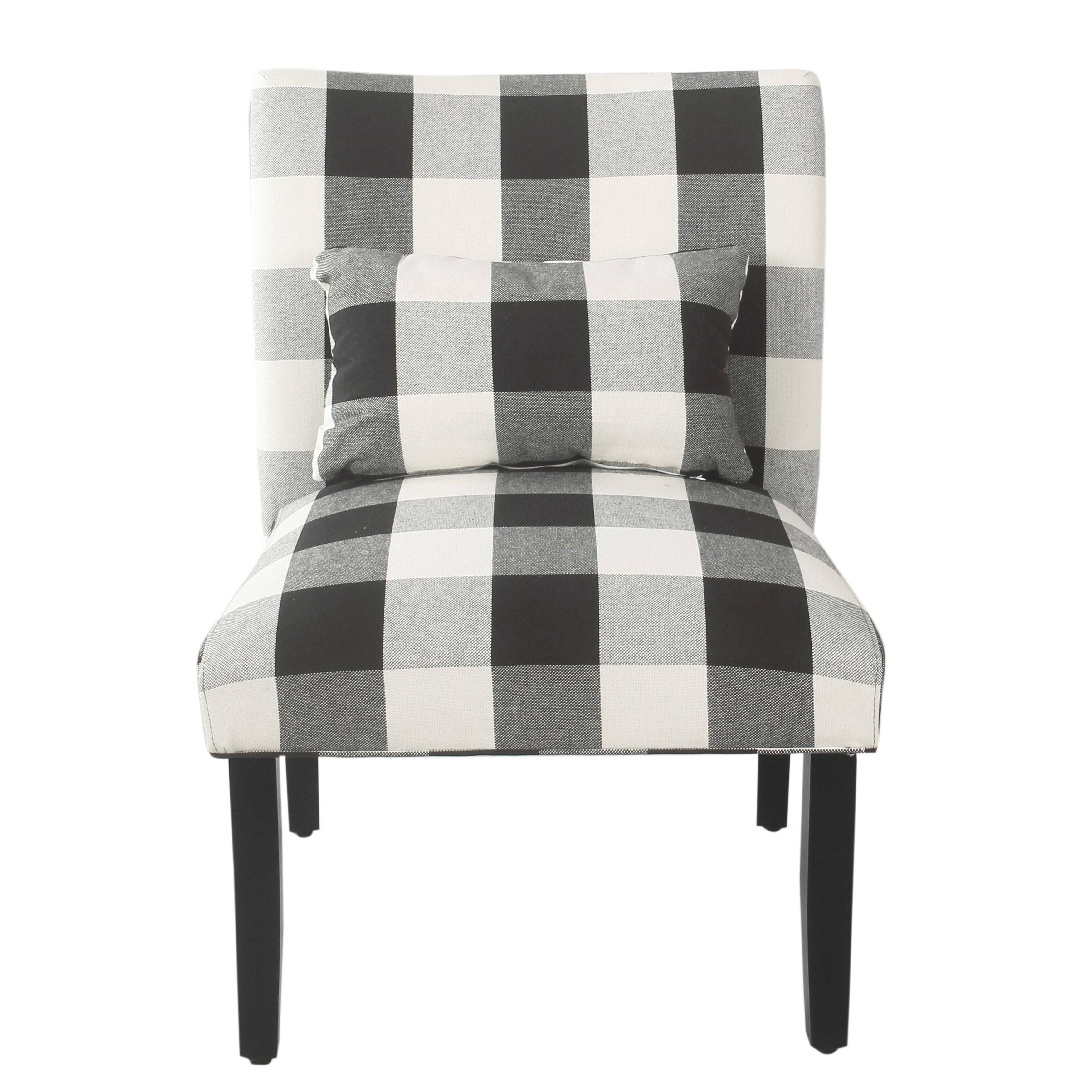 HomePop Parker Accent Chair Black Plaid