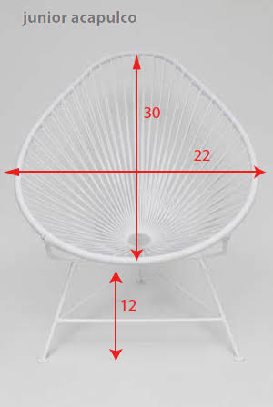 Innit Baby Acapulco Chair White Frame with Blue Weave