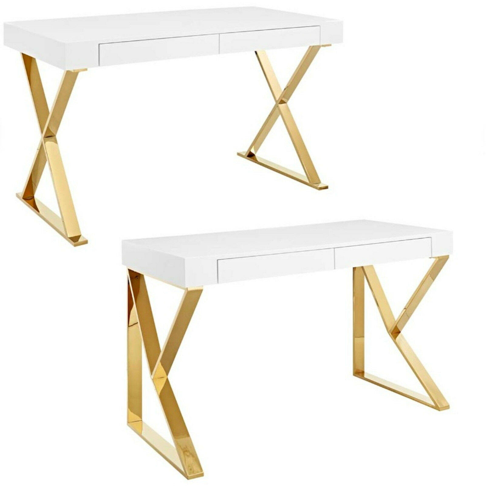 Modway Adjacent Desk - White Gold