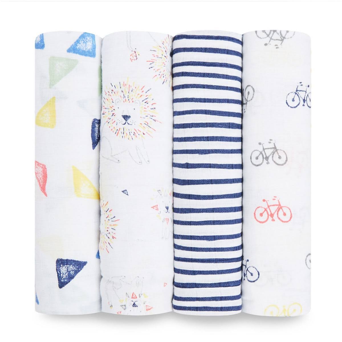 Aden + Anais Pack of 4 Leader of The Pack Classic Swaddles