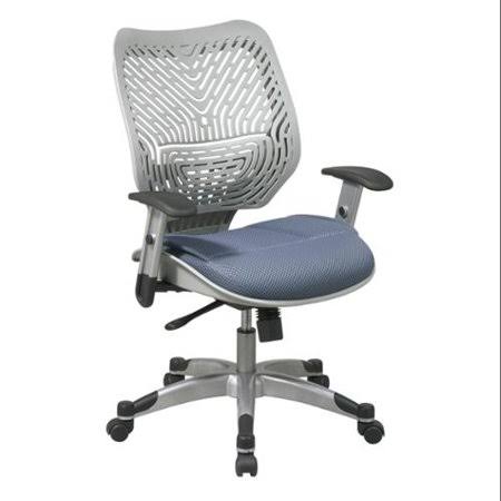 Unique Self Adjusting SpaceFlex Back Managers Chair-Color:Blue,Finish:Silver