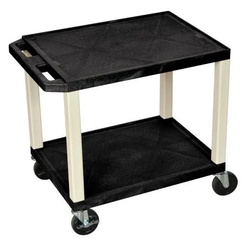 H.wilson Tuffy Black 2 Shelf AV Cart