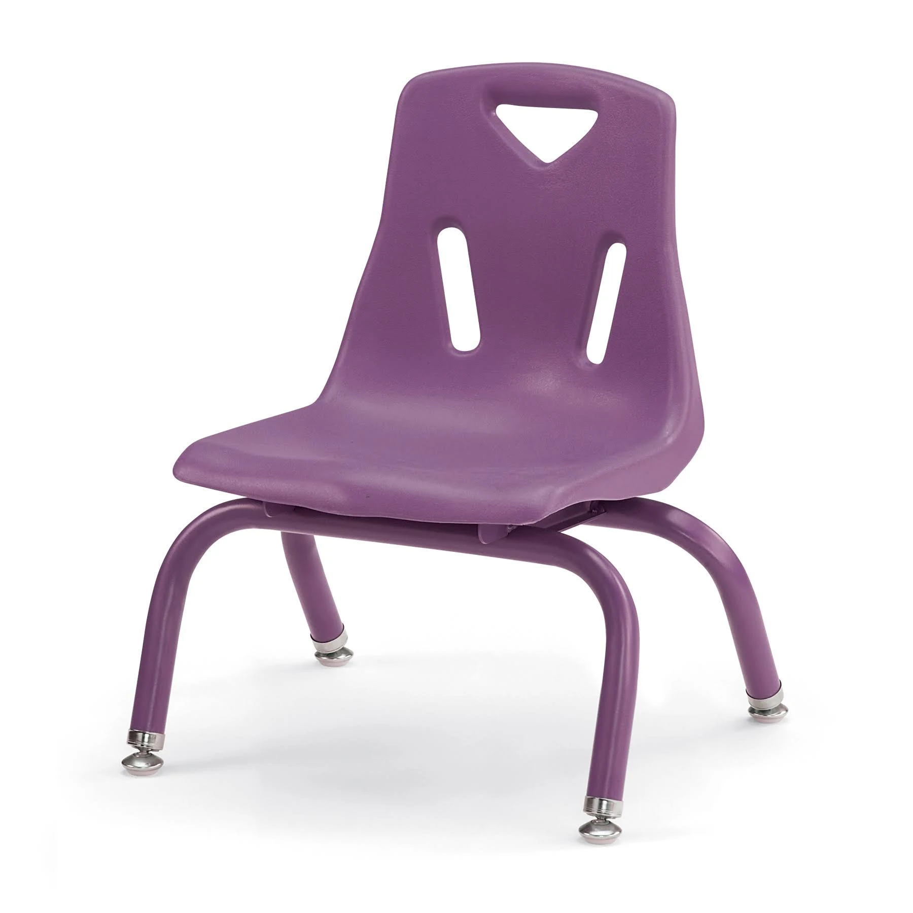 Berries Stacking Chairs with Powder-Coated Legs - 8x22 HT - Set of 6 - Purple