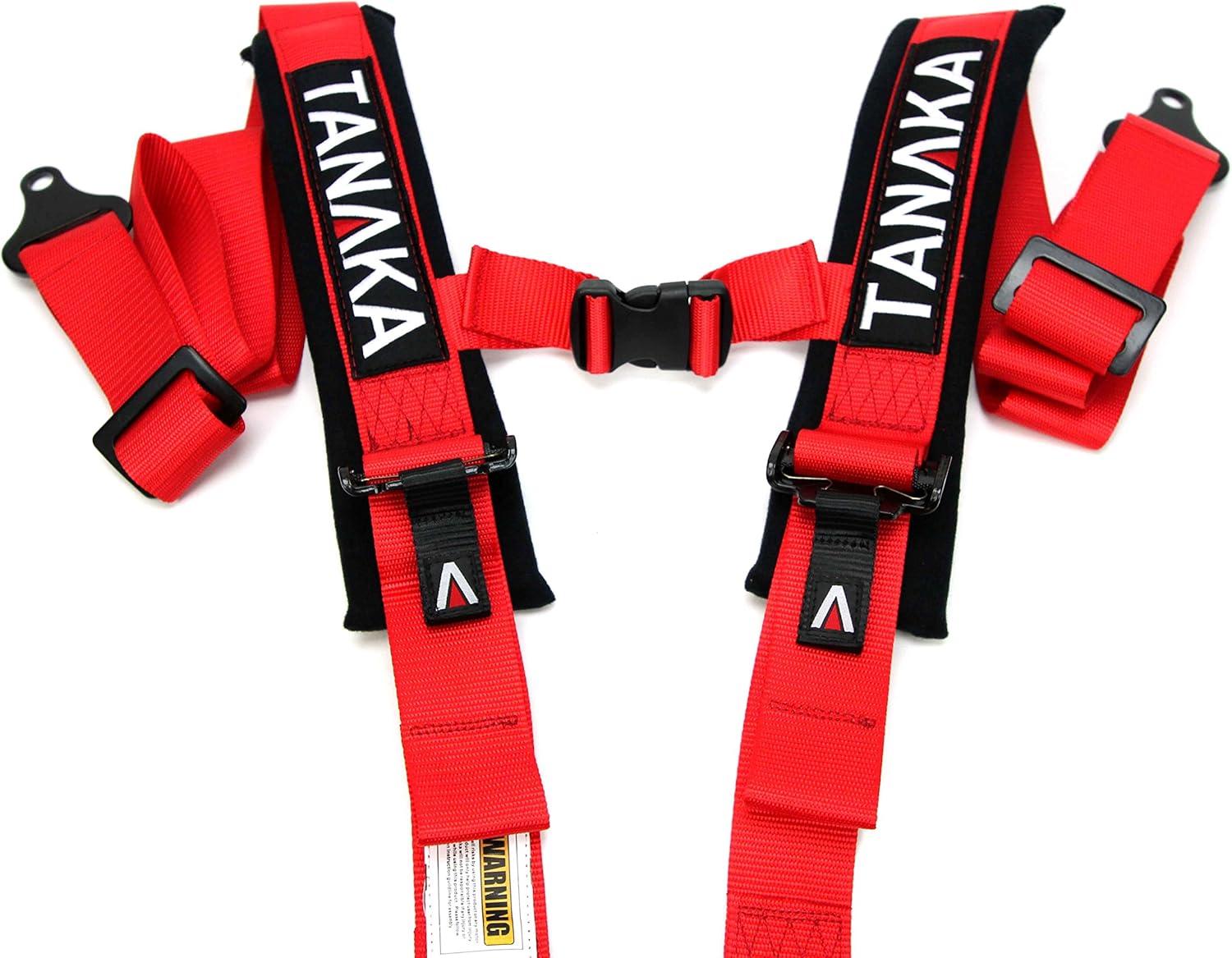 Tanaka Black Series Latch and Link Safety Harness Set with Ultra Comfort Heavy Duty Shoulder Pads (for one seat) (Black) (2