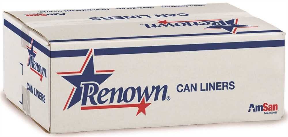 Renown Can Liner 38x58 60Gl 2mil Black 10 RL 10RL CS